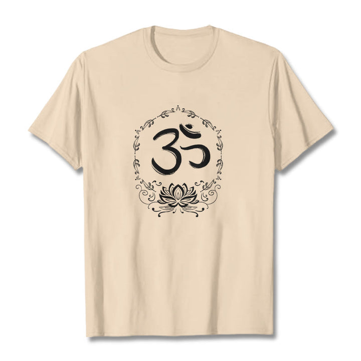Camiseta de algodón con dibujo de loto OM de Buddha Stones - Sopa de mariscos - 2XL - image 11