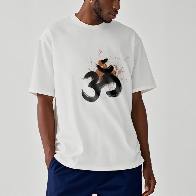Camiseta de algodón con diseño sánscrito OM de Buddha Stones - image 2