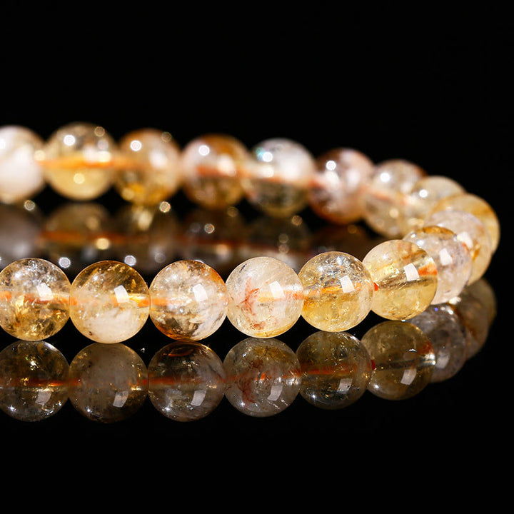 Pulsera de prosperidad con citrino y amatista natural de Buddha Stones