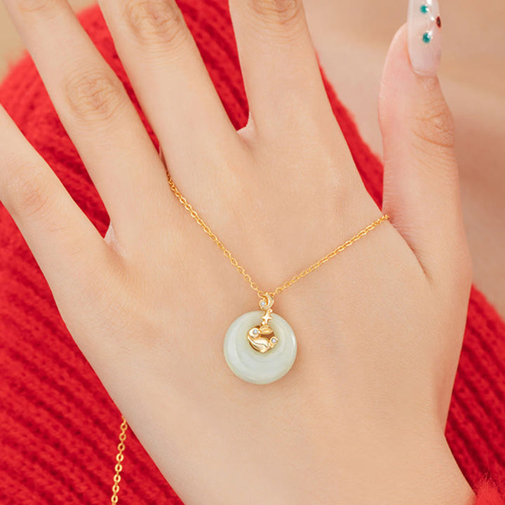 Collar con colgante de plata de ley 925 con Buddha Stones y jade hetiano del zodíaco chino - image 15