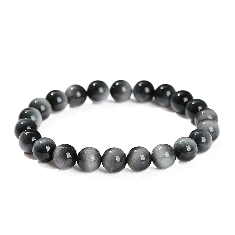 Pulsera positiva de piedra de ojo de águila natural de Buddha Stones