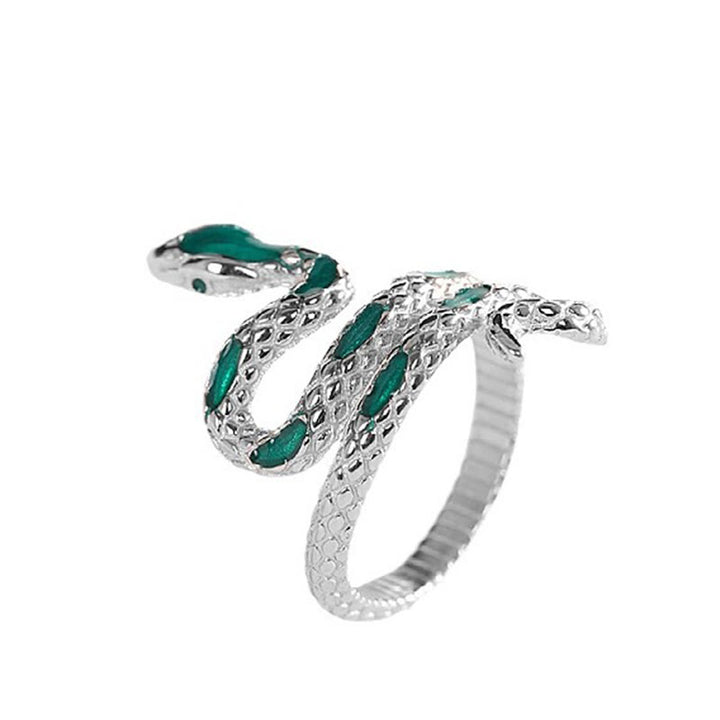 Anillo de bendición ajustable del año de la serpiente en plata de ley 925 con Buddha Stones