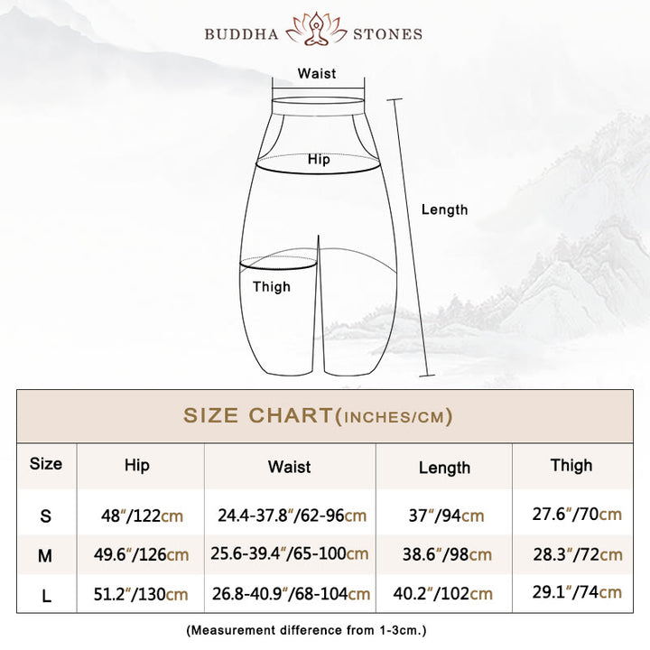 Pantalones con Buddha Stones, pantalones harem holgados para yoga zen y tai chi para mujer. - image 3