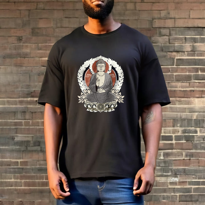 Camiseta con estampado de Buddha Stones de Buda meditando - image 5