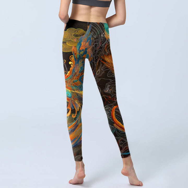 Leggings deportivos Buddha Stones Vibrant Phoenix para mujer - image 6