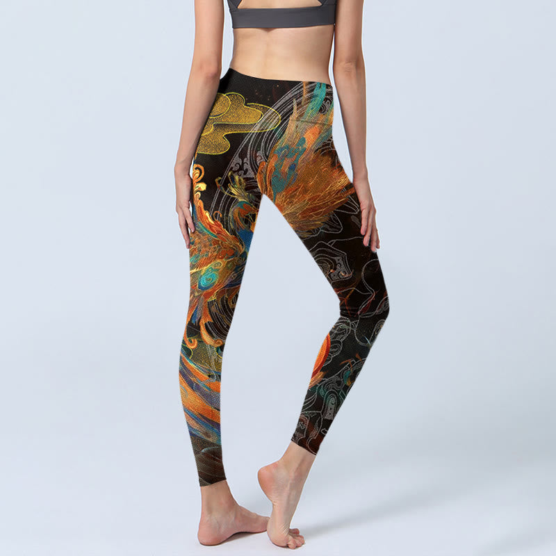 Leggings deportivos Buddha Stones Vibrant Phoenix para mujer - image 4