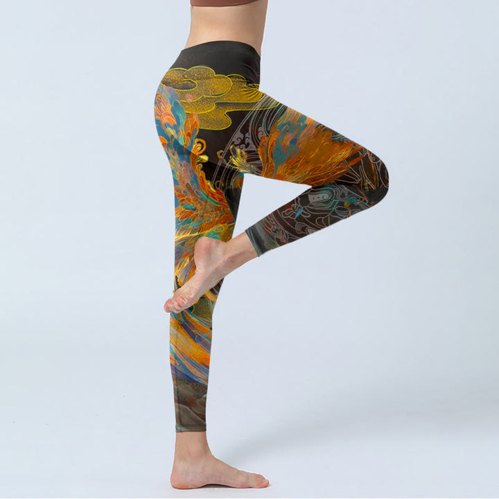 Leggings deportivos Buddha Stones Vibrant Phoenix para mujer - image 3