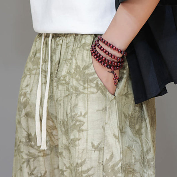 Pantalones con cordón y bolsillos para hombre con botones en los tobillos de bambú y Buddha Stones - image 9