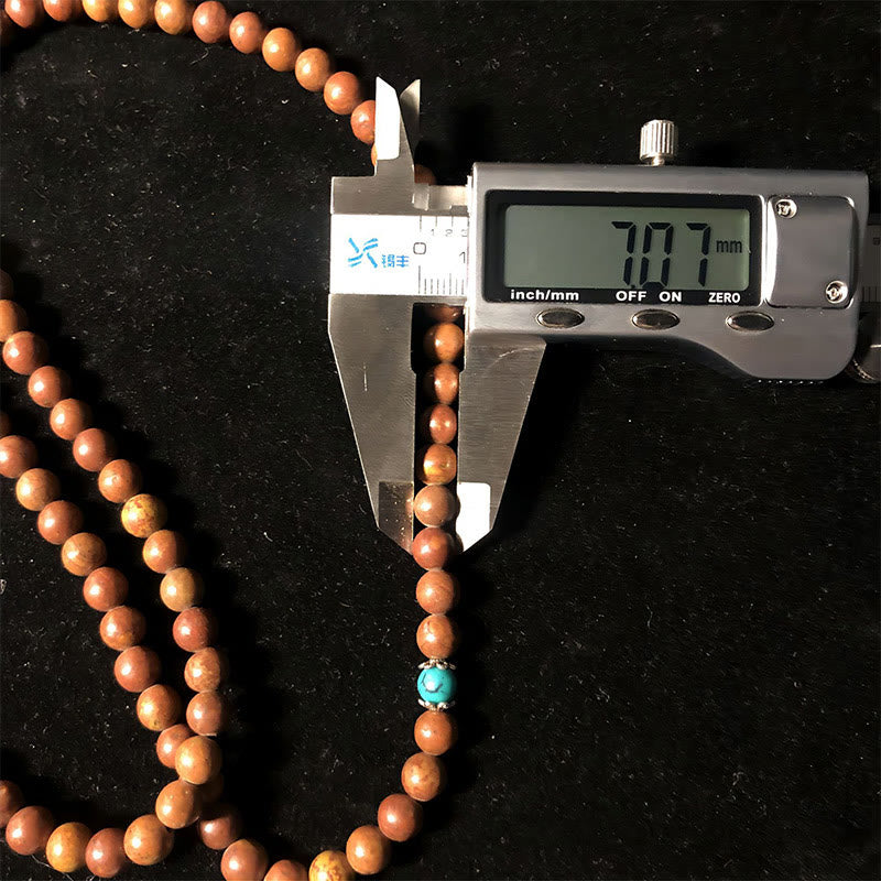 Pulsera curativa con Buddha Stones y 108 cuentas de mala Bian