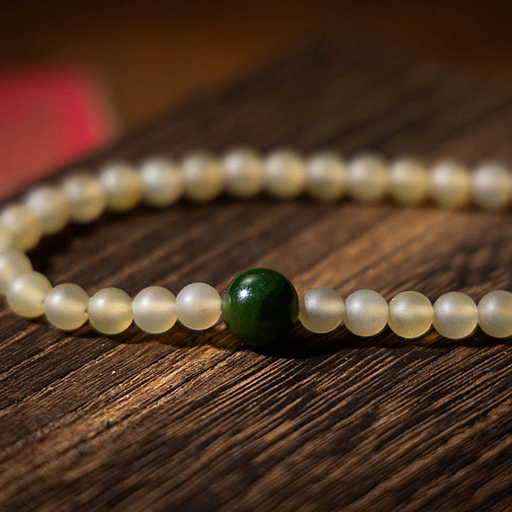 Pulsera de riqueza de cuerno de oveja natural de Buda del Buddha Stones con 108 cuentas de Mala del zodíaco chino