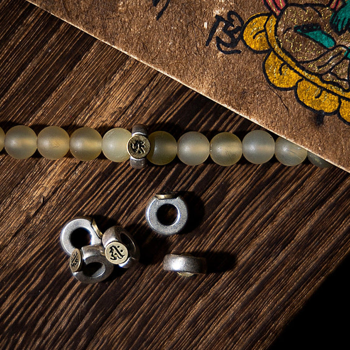 Pulsera de riqueza de cuerno de oveja natural de Buda del Buddha Stones con 108 cuentas de Mala del zodíaco chino