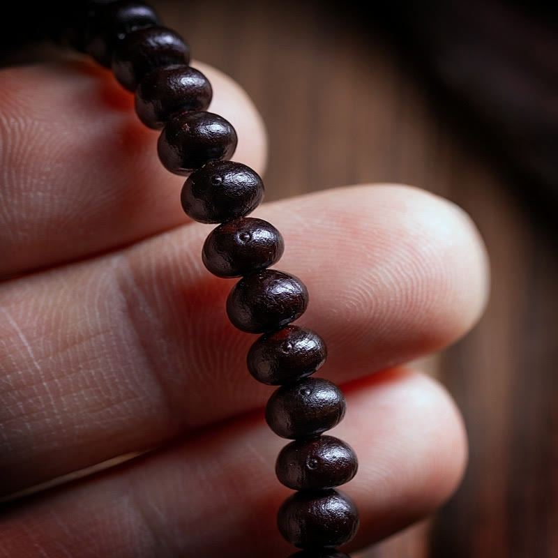 Pulsera de la paz con cuerda de colores y semillas de Bodhi y cuenco con 108 Buddha Stones
