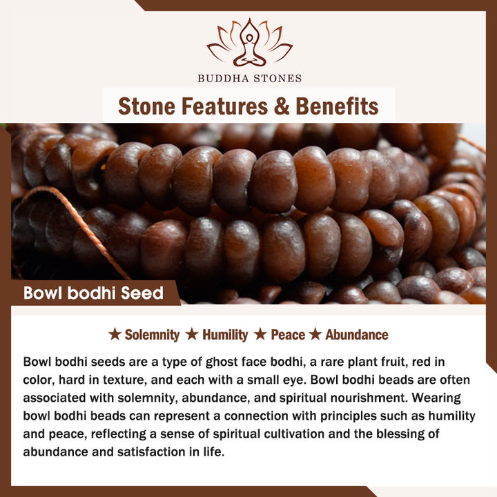 Pulsera de la paz con cuerda de colores y semillas de Bodhi y cuenco con 108 Buddha Stones