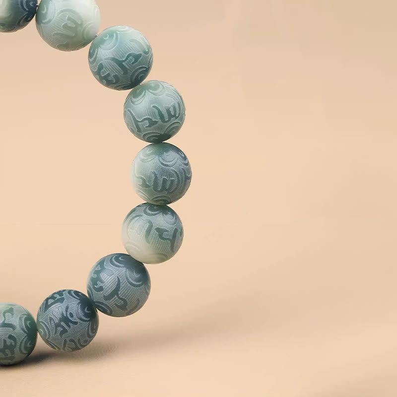 Pulsera de sabiduría grabada con Buddha Stones, zodíaco chino, Buda natal, semilla Bodhi, Om Mani Padme Hum