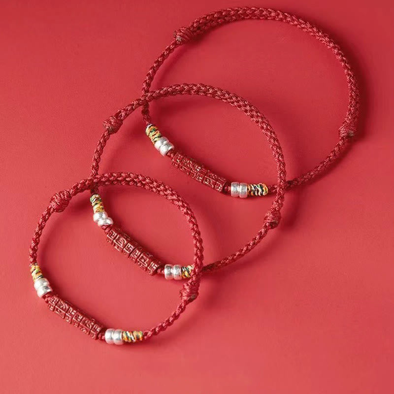 Pulsera para niños y adultos con bendición de cinabrio Om Mani Padme Hum en plata de ley 925 y Buddha Stones