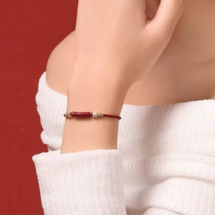 Pulsera para niños y adultos con bendición de cinabrio Om Mani Padme Hum en plata de ley 925 y Buddha Stones