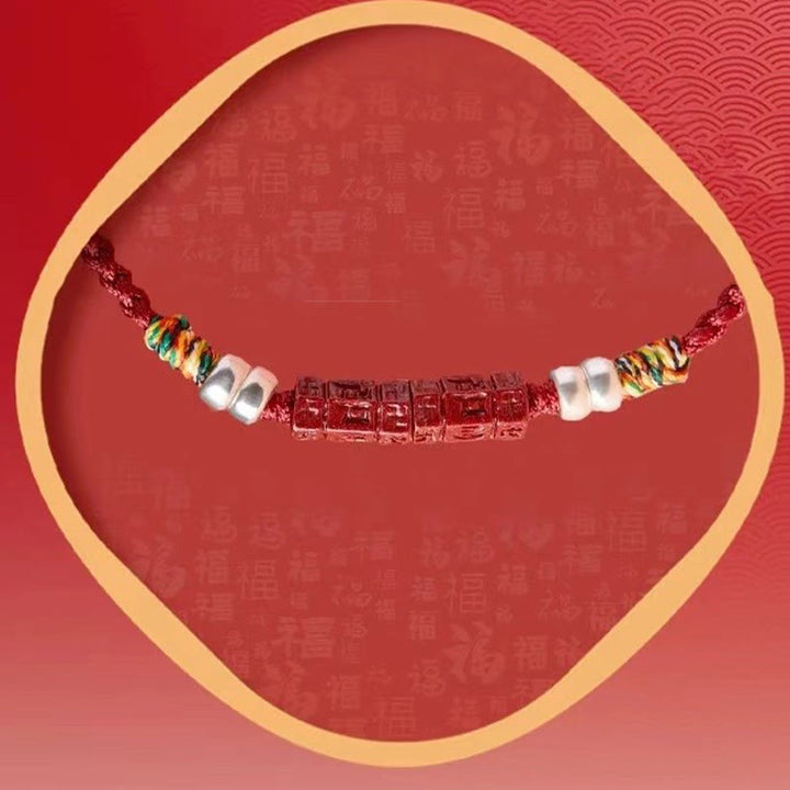 Pulsera para niños y adultos con bendición de cinabrio Om Mani Padme Hum en plata de ley 925 y Buddha Stones