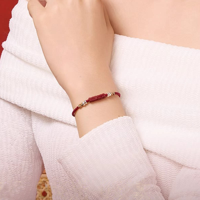 Pulsera para niños y adultos con bendición de cinabrio Om Mani Padme Hum en plata de ley 925 y Buddha Stones