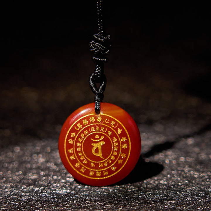Buddha Stones Vairocana Tathagata Mantra sánscrito varios cristales negro obsidiana verde Aventurina fuerza COLLAR COLGANTE