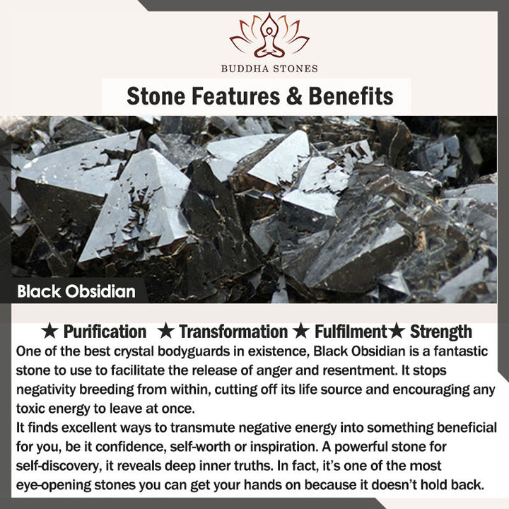 Buddha Stones Vairocana Tathagata Mantra sánscrito varios cristales negro obsidiana verde Aventurina fuerza COLLAR COLGANTE