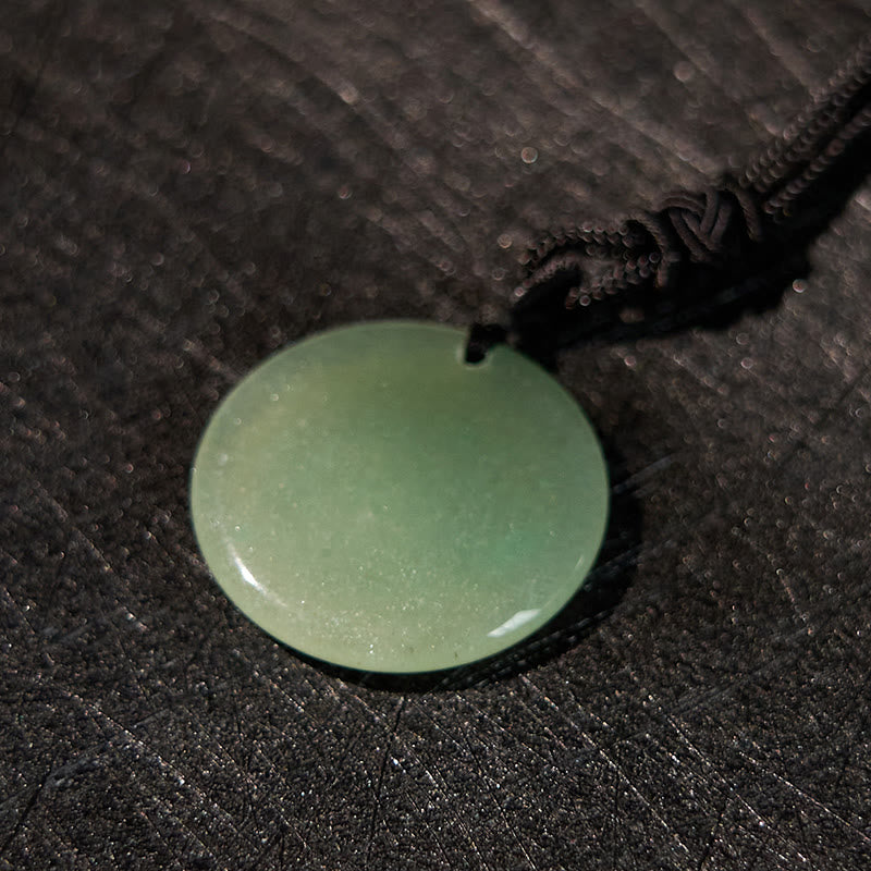 Colgante de collar de purificación de obsidiana negra de cristal Natural con diseño de loto y esvástica de Buddha Stones