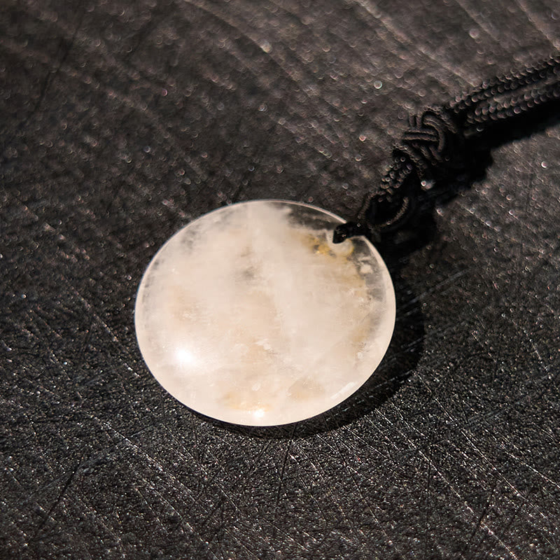 Colgante de collar de purificación de obsidiana negra de cristal Natural con diseño de loto y esvástica de Buddha Stones
