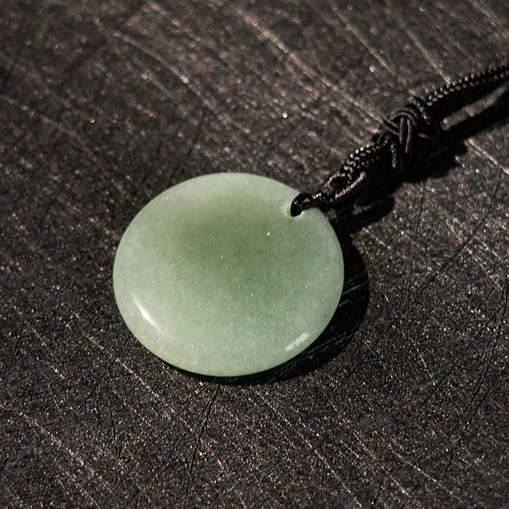 Colgante de collar de purificación de obsidiana negra de cristal Natural con diseño de loto y esvástica de Buddha Stones