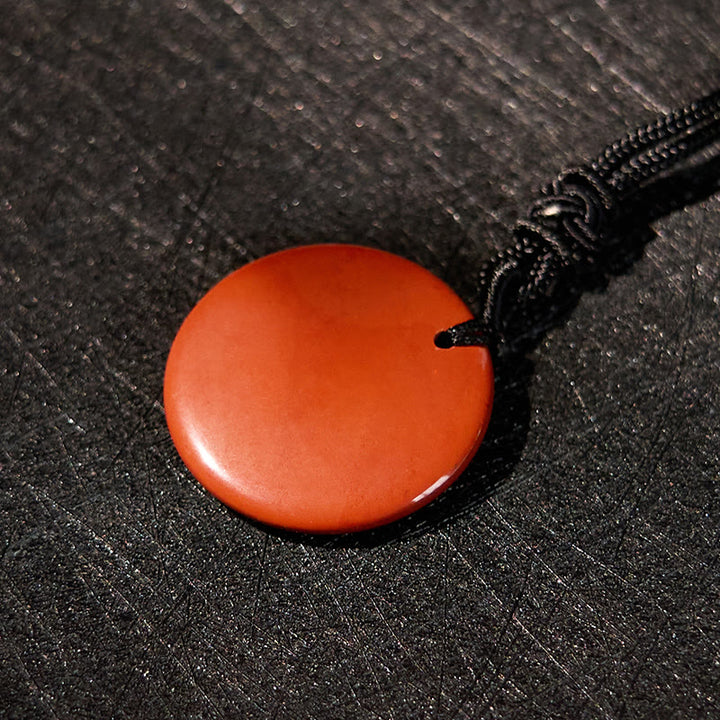 Colgante de collar de purificación de obsidiana negra de cristal Natural con diseño de loto y esvástica de Buddha Stones