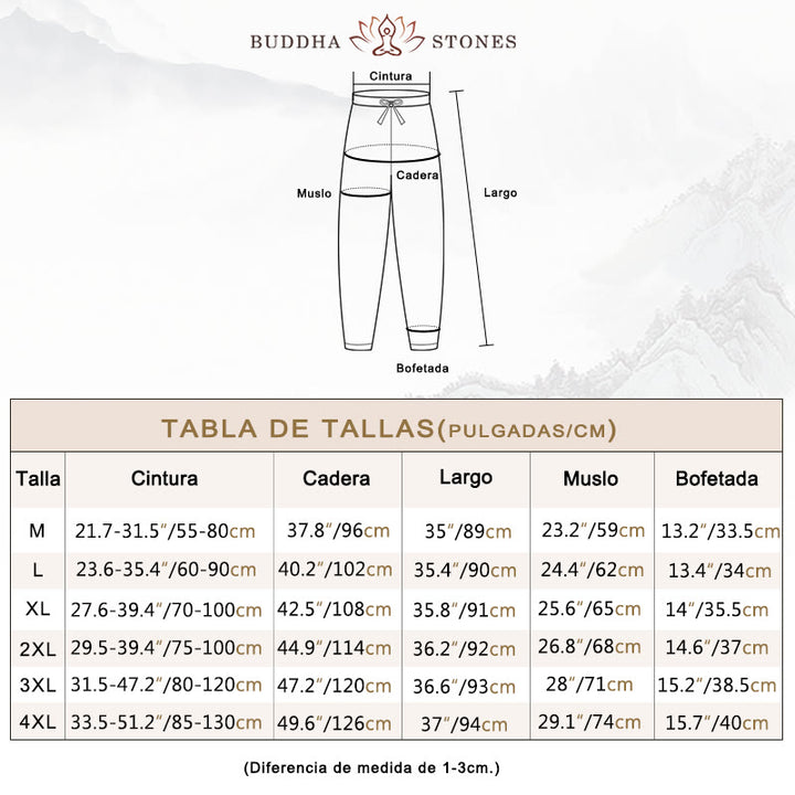 Pantalones harén informales de algodón con cordón y bolsillos para mujer de Buddha Stones - image 4