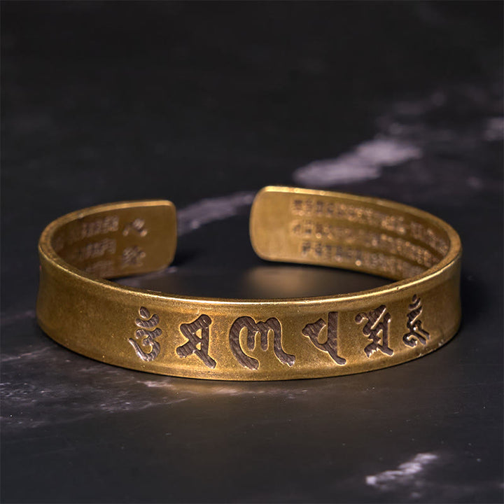 Brazalete de cobre y Buddha Stones y piedras, Sutra del corazón, paz interior