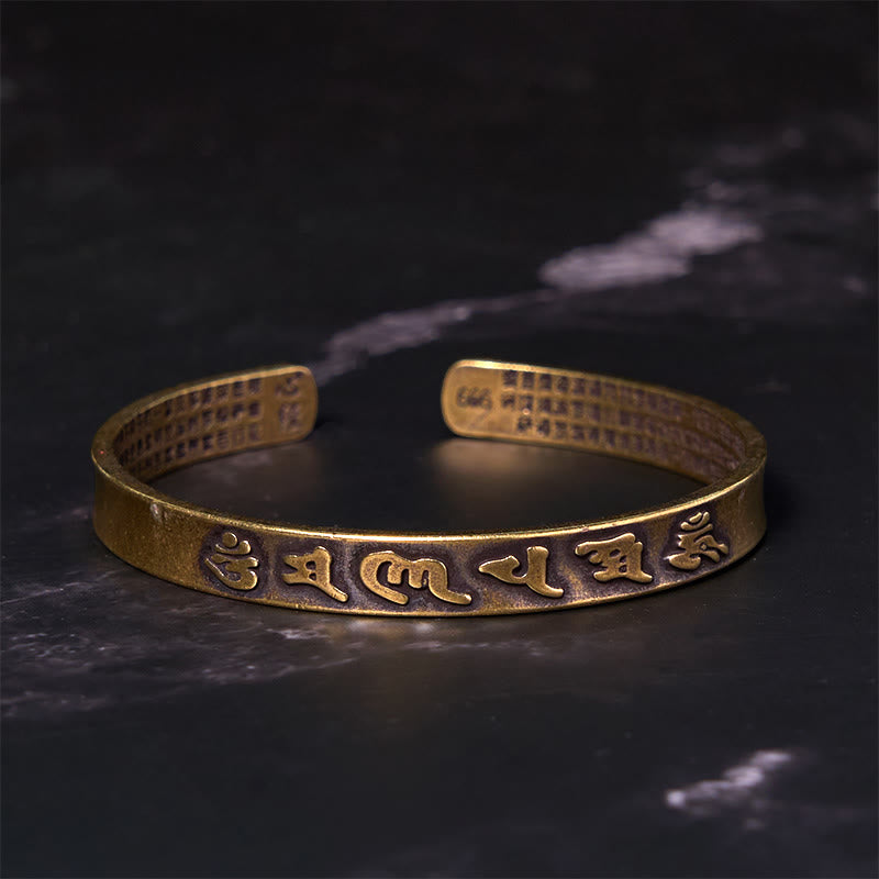Brazalete de cobre y Buddha Stones , Sutra del corazón, sabiduría y paz