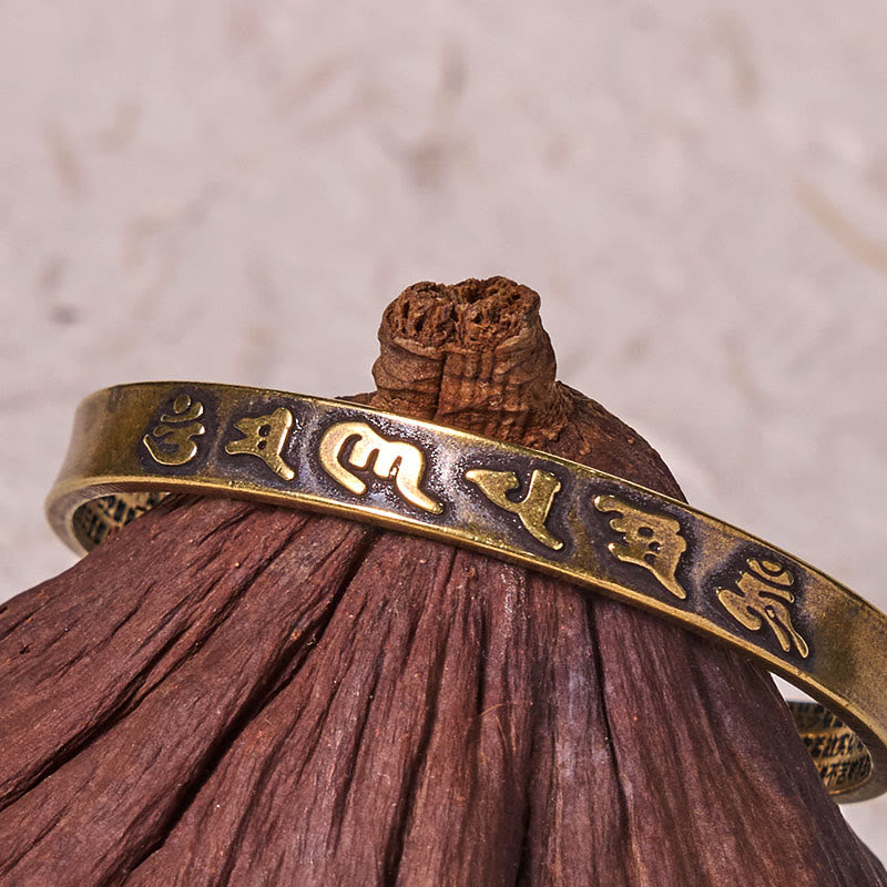Brazalete de cobre y Buddha Stones , Sutra del corazón, sabiduría y paz