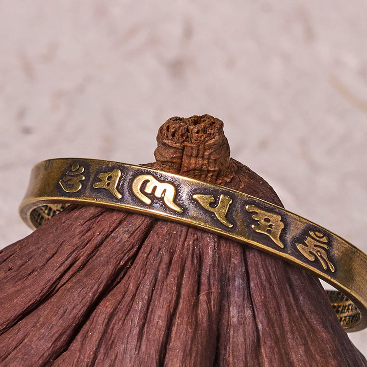 Brazalete de cobre y Buddha Stones , Sutra del corazón, sabiduría y paz