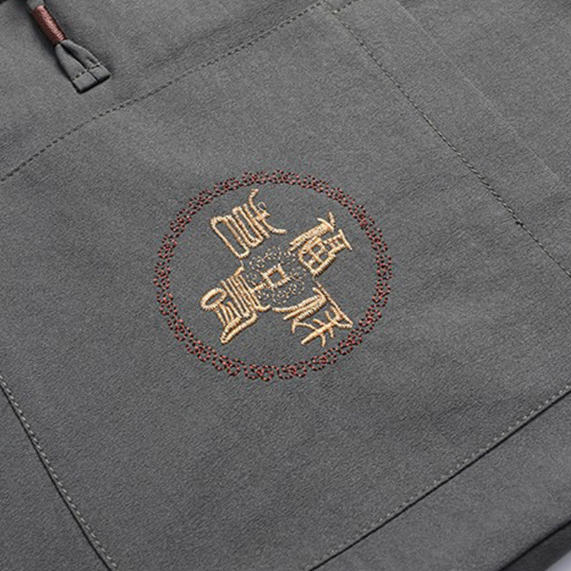 Traje Fu Tang bordado de Año Nuevo chino con Buddha Stones, conjunto de pantalones y camiseta de manga larga de Hanfu para hombre - image 9