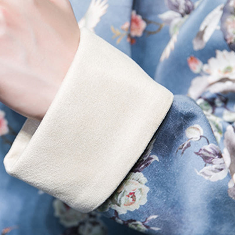 Buddha Stones , flores, abanicos, pájaros, botones de rana, chaqueta de algodón para hombre, camisa con bolsillos - image 18