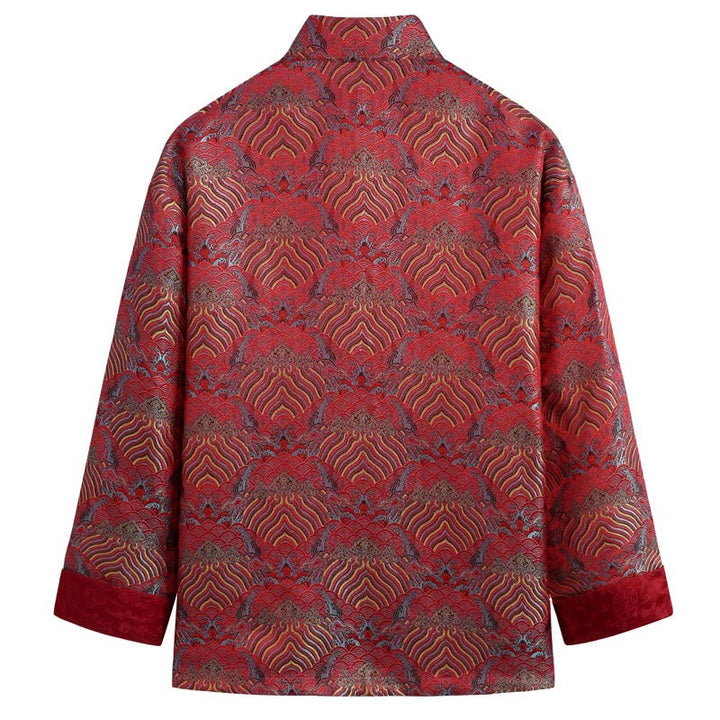 Traje Tang con Buddha Stones y bolsillos para hombre