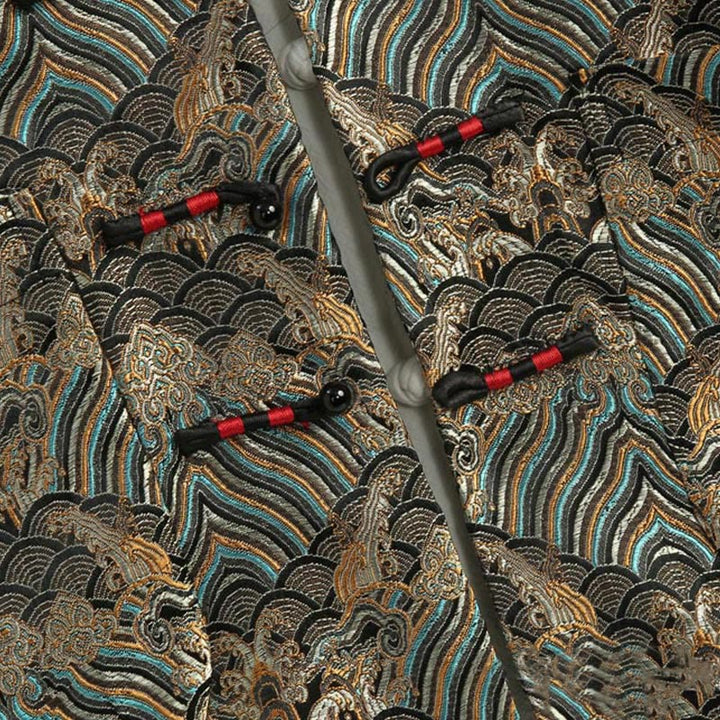 Traje Tang con Buddha Stones y bolsillos para hombre - image 10