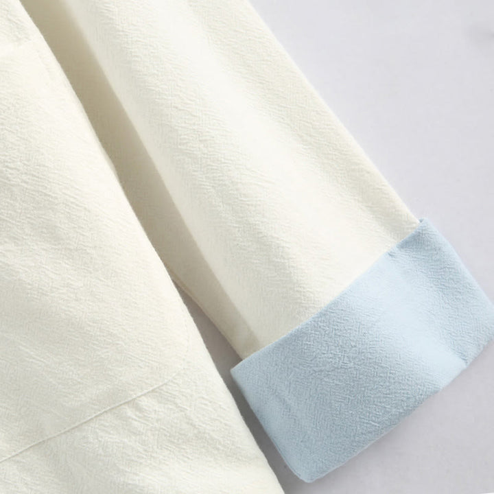 Traje Tang con bordado de grullas y Buddha Stones para Año Nuevo chino, Hanfu, manga larga, pantalones, ropa de algodón y lino, conjunto para hombre con bolsillos