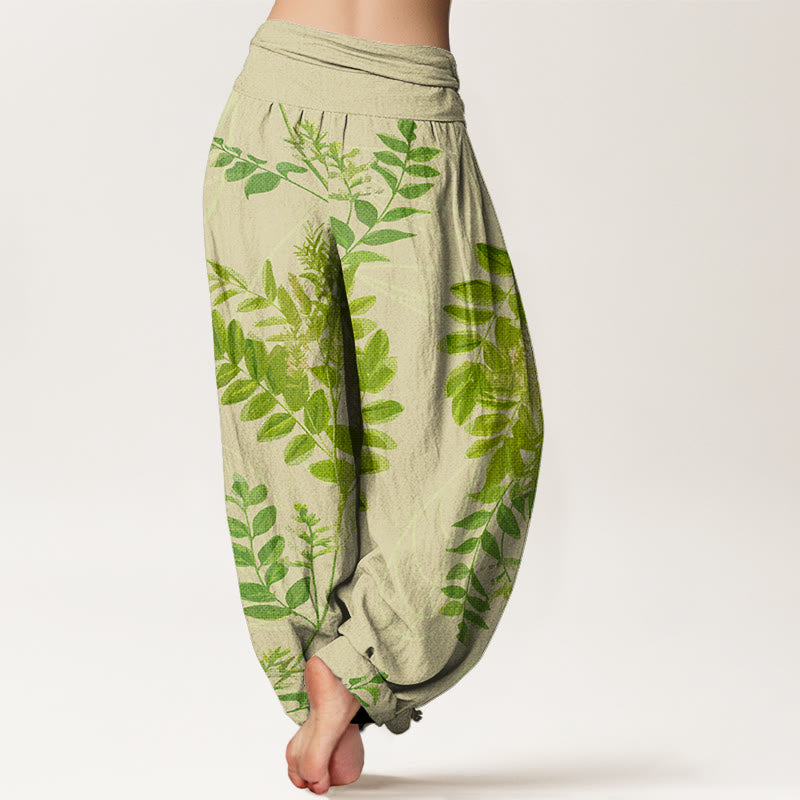 Pantalones harén con cintura elástica para mujer con Buddha Stones - image 2
