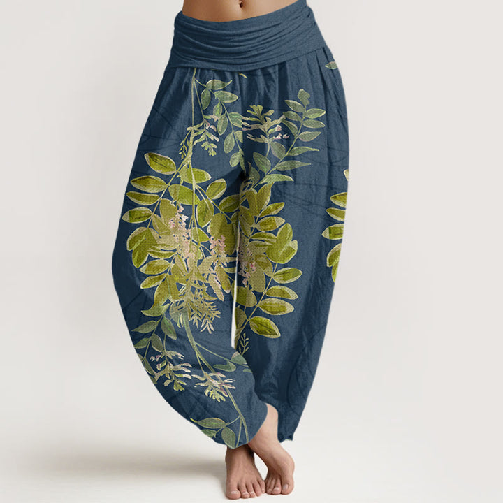 Pantalones harén con cintura elástica para mujer con Buddha Stones - Azul medianoche - US22，UK/AU26，EU54 (6XL) - image 8