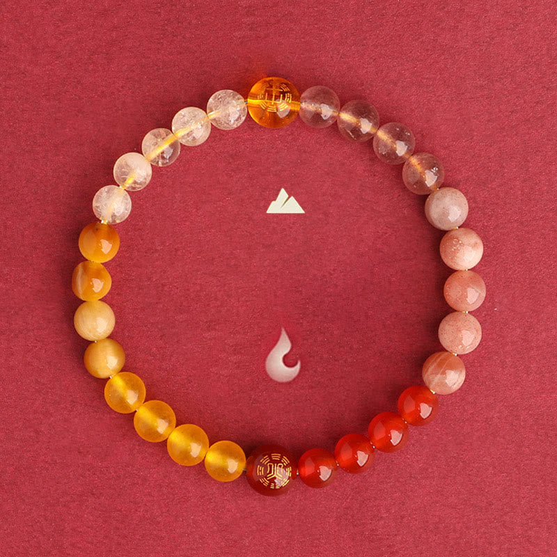 Buddha Stones Pulsera de la sabiduría de los cinco elementos con varios cristales de ágata, ónix negro, calcedonia verde y aguamarina - image 36