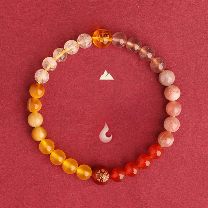 Buddha Stones Pulsera de la sabiduría de los cinco elementos con varios cristales de ágata, ónix negro, calcedonia verde y aguamarina - image 36