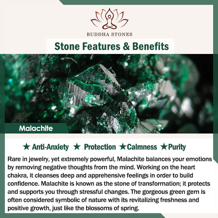 Pulsera de la suerte con Buddha Stones, cinco elementos, varios cristales de ágata, cuarzo rutilado fantasma verde, ágata verde uva y malaquita