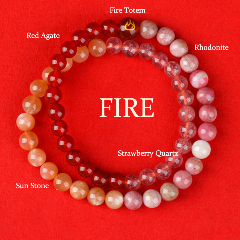 Pulsera de la suerte con Buddha Stones, cinco elementos, varios cristales de ágata, calcedonia y cristal blanco de ágata blanca