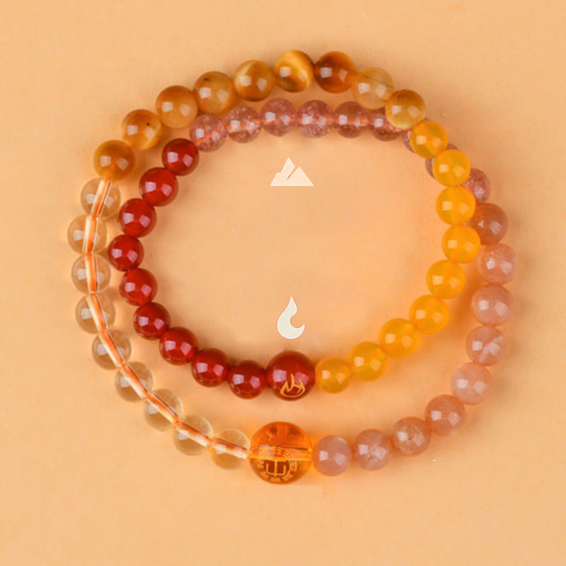 Pulsera de la suerte con Buddha Stones, cinco elementos, varios cristales de ágata, perla, ónix negro, ágata blanca y cristal blanco