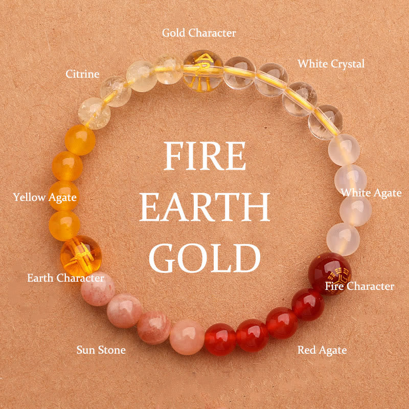 Pulsera de la riqueza con Buddha Stones, cinco elementos, varios cristales de ágata, cuarzo verde fresa y piedra solar