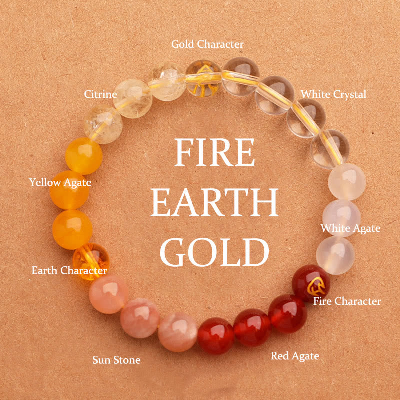 Pulsera de la riqueza con Buddha Stones, cinco elementos, varios cristales de ágata, cuarzo verde fresa y piedra solar