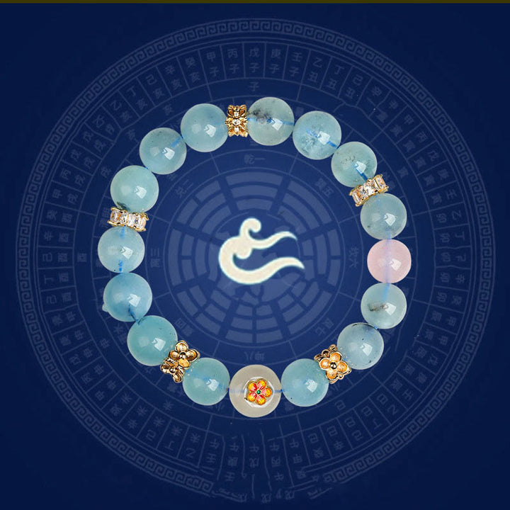 Pulsera de la suerte con Buddha Stones, cinco elementos, varios cristales de ágata, cuarzo rutilado fantasma verde, ágata verde uva y malaquita