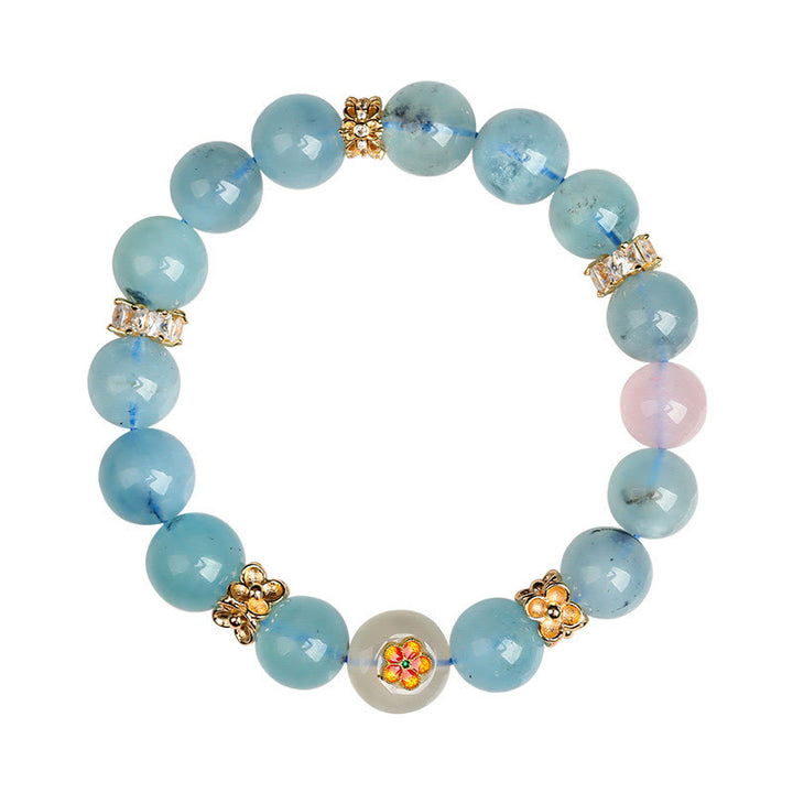 Pulsera de la suerte con Buddha Stones, cinco elementos, varios cristales de ágata, cuarzo rutilado fantasma verde, ágata verde uva y malaquita - image 16