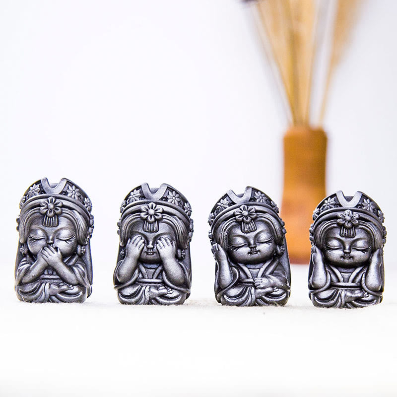 Estatua de resina fundida con óxido de hierro en polvo de Zakiram hecha a mano con Buddha Stones, decoración zen para el hogar